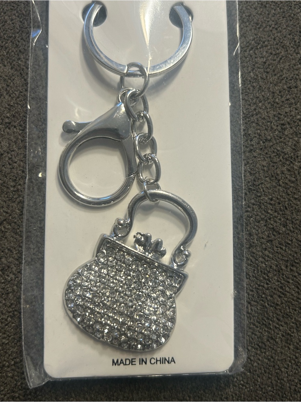 Silver Purse Bag Charm/Keychain - Picture 2 of 3